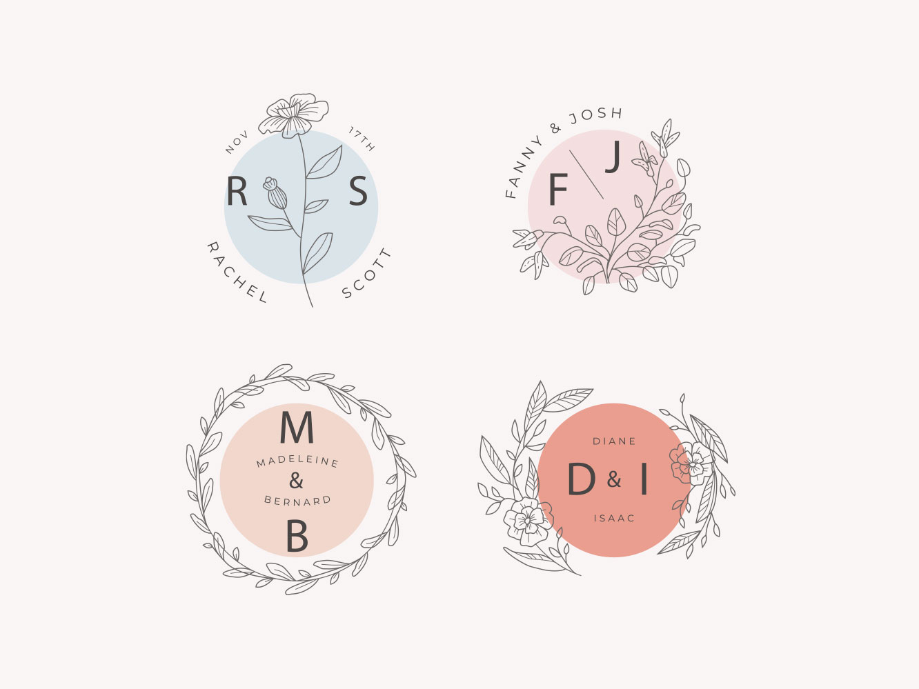 Lettering logos design project by Base64